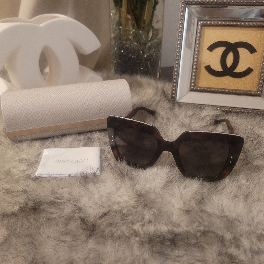 Jimmy Choo Tortoise with bling sunglasses, BNWOT